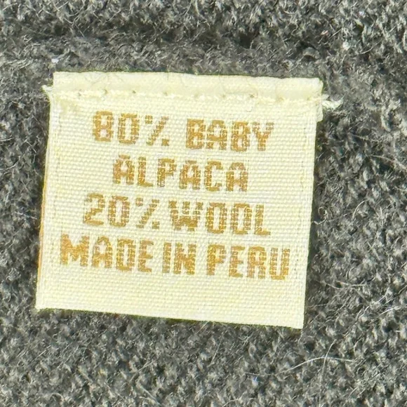 MFH Knits Women’s XL Alpaca Wool Blend Black Ruffle Hem Sweater - Picture 4 of 7